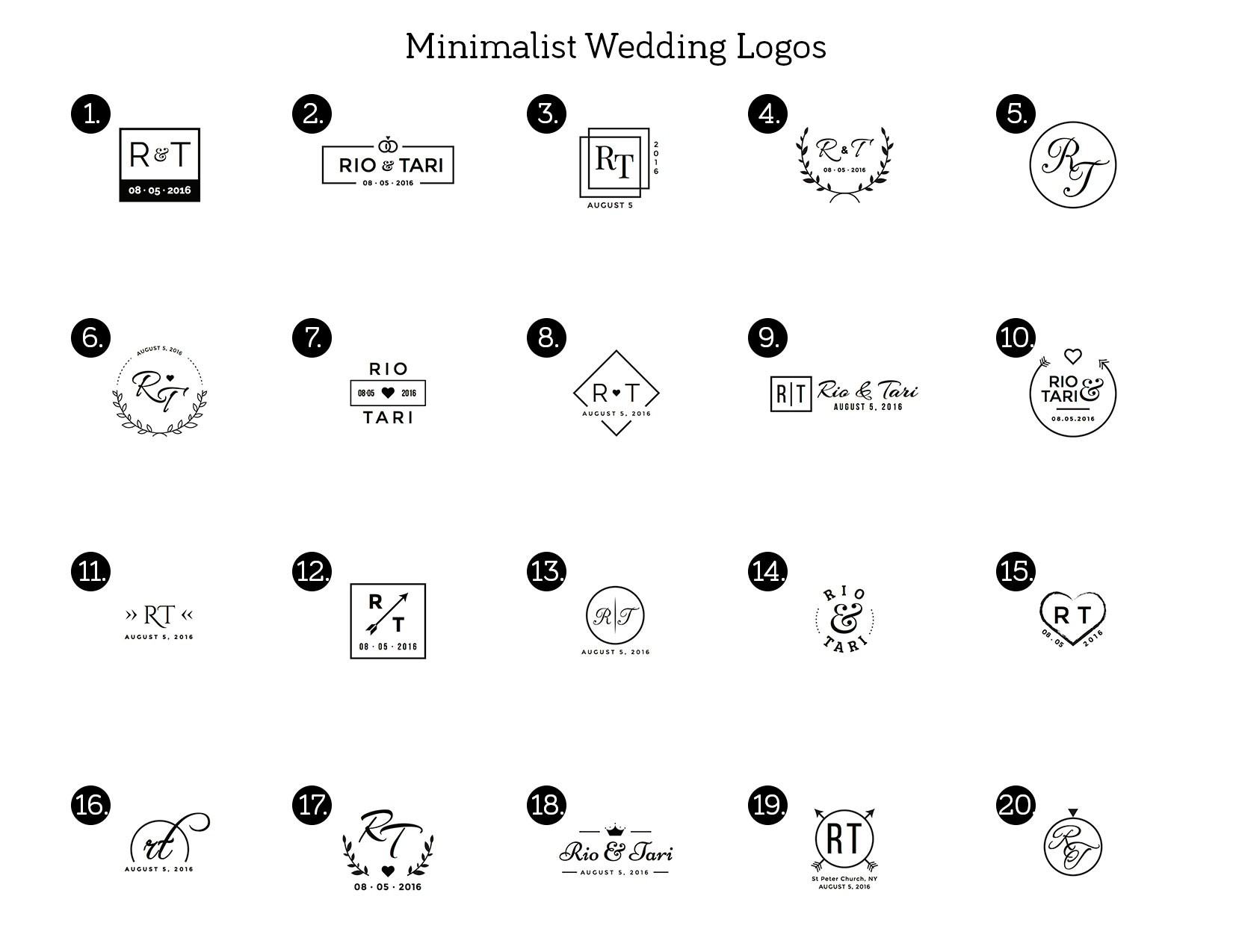 Minimalist Wedding Logo