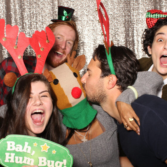 Photobooth fun at a holiday party